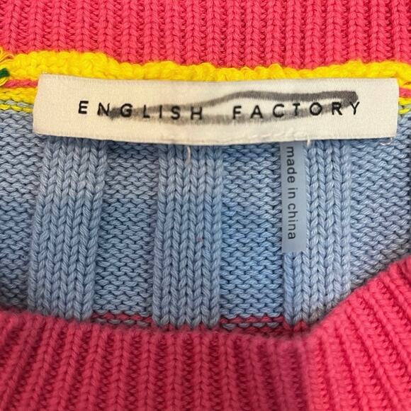 English Factory Short Sleeve Striped Sweater Dress Women’s SZ SM (?) - Picture 3 of 8